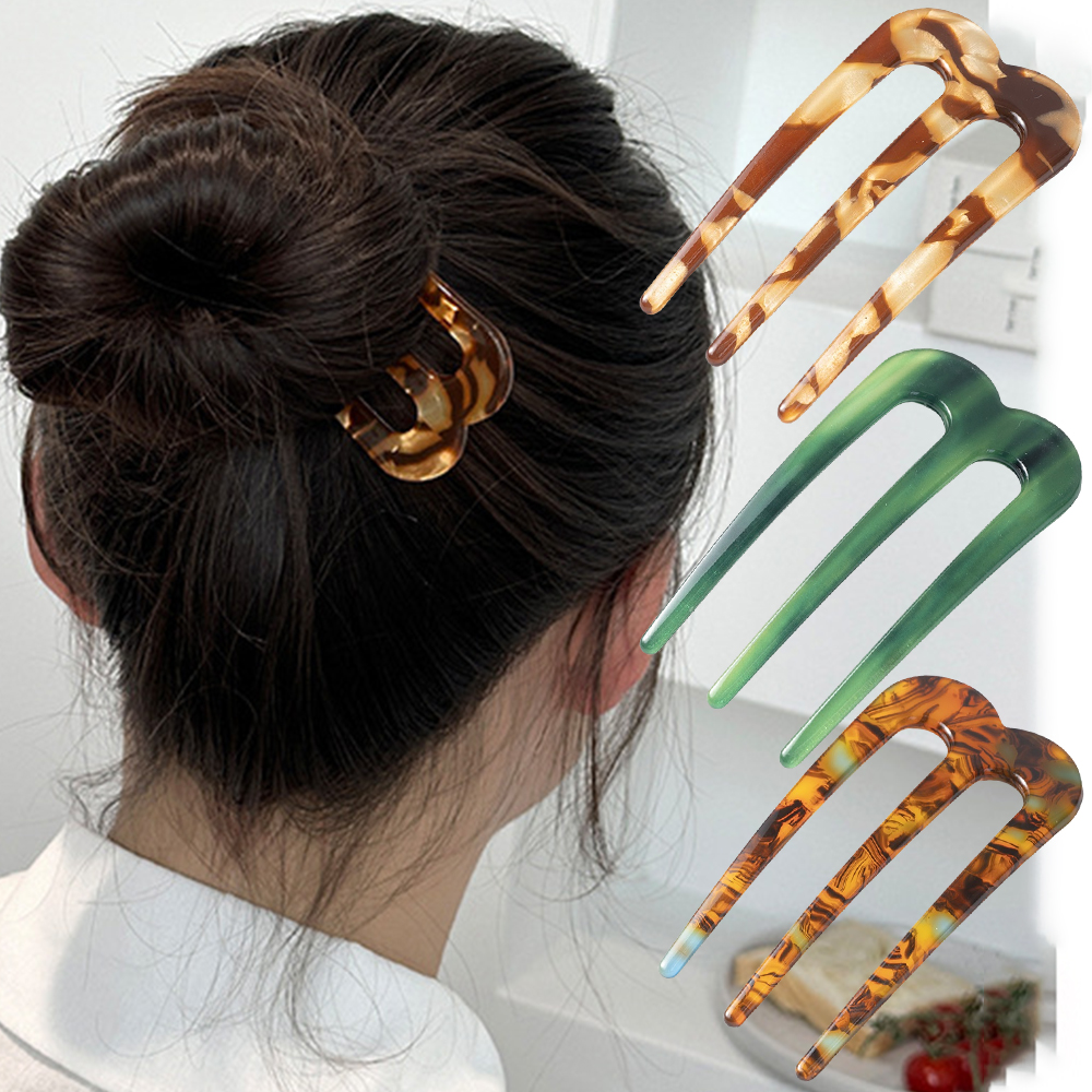 Tech Accessories For Women - Acetic Acid Hair Forks Three Teeth