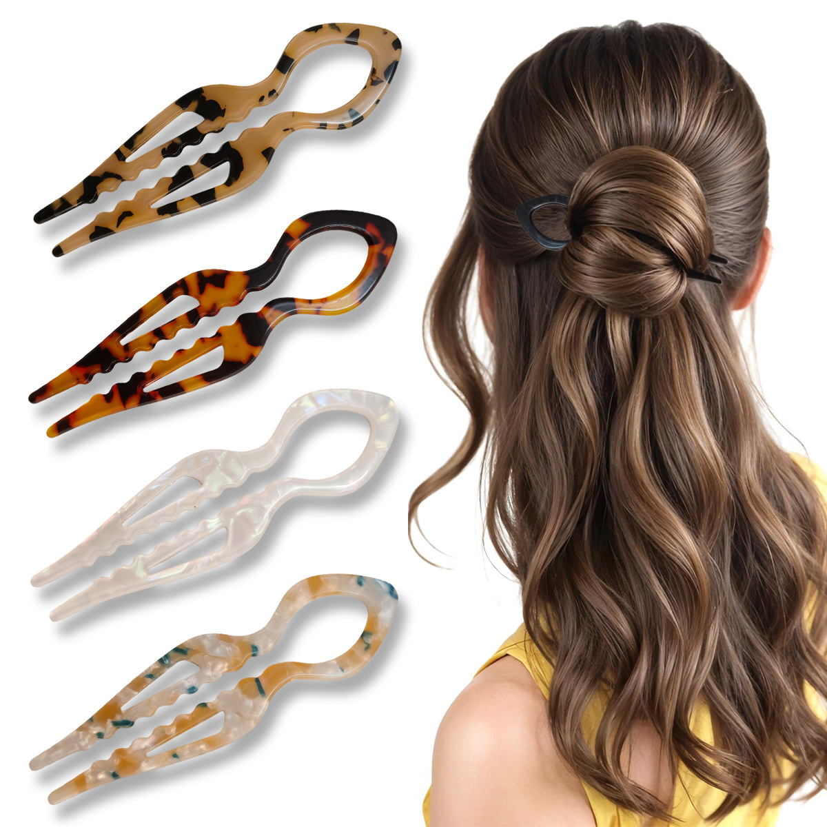 U-Shaped Hair Sticks Tortoises – обзор и цена Tech Accessories For Women