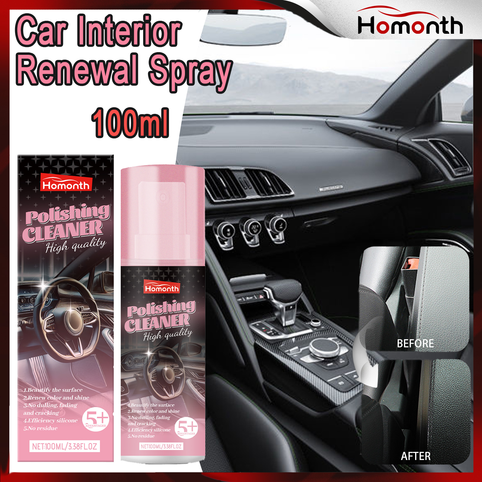 100ml Auto Interior Polish Car – обзор и цена Screen Cleaner Spray