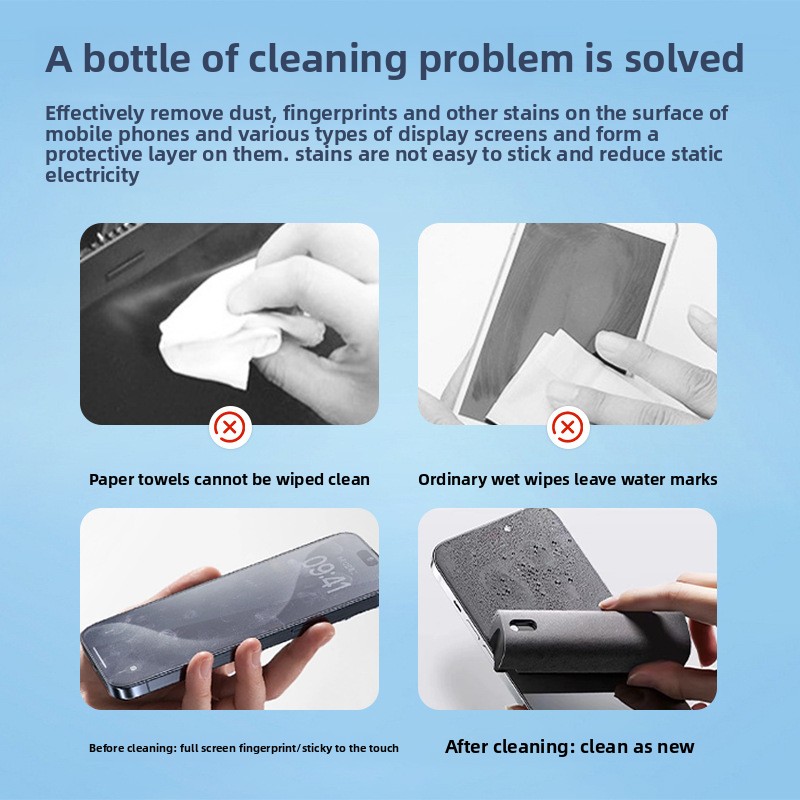 2 in 1 Spray Cleaner Wipe for  – обзор и цена Screen Cleaner Spray