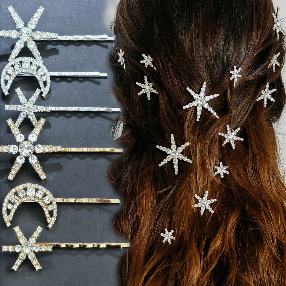3/4 pcs set Crystal Star Hairp – обзор и цена Tech Accessories For Women